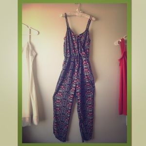 Forever21 floral jumpsuit